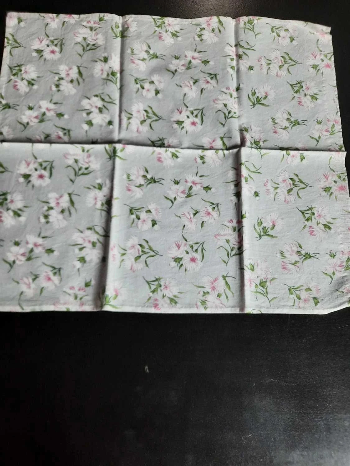 🥀Pequeña mantelería nueva de algodón y sus 9 servilletas. Fait Main. – photo 2